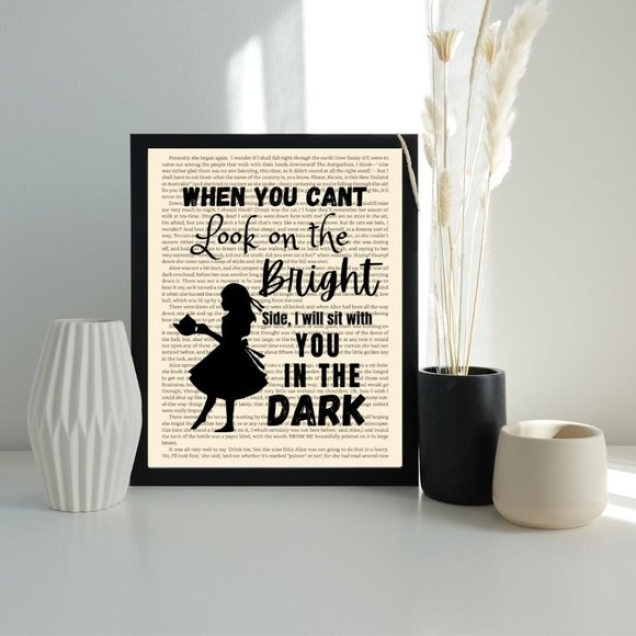 Alice in Wonderland Art Print, Book Decor, Bookish Art Print - Picture 2 of 4